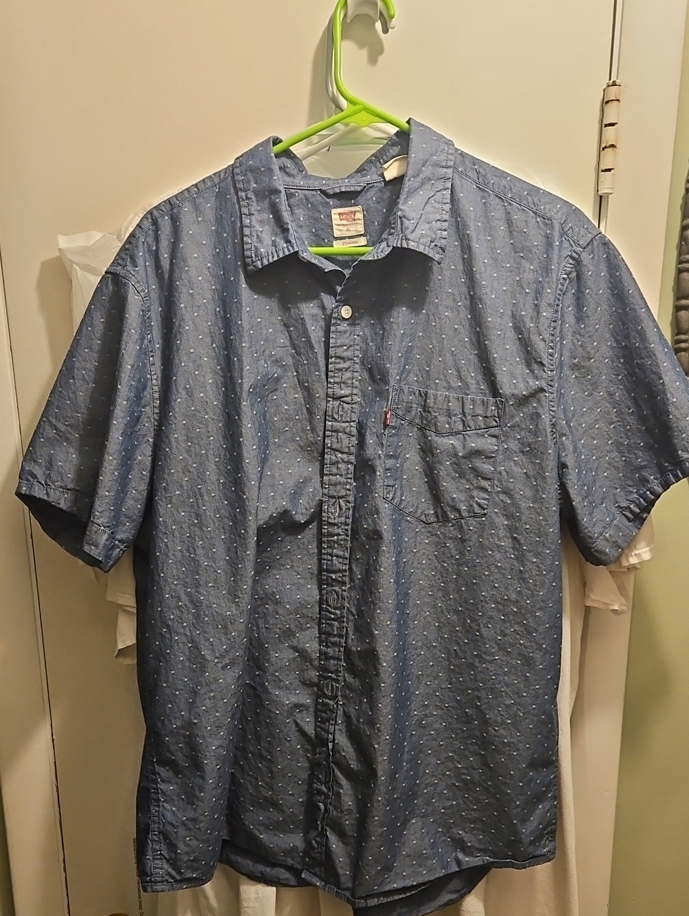Levi's Mens Xl Shirt Button Down Blue